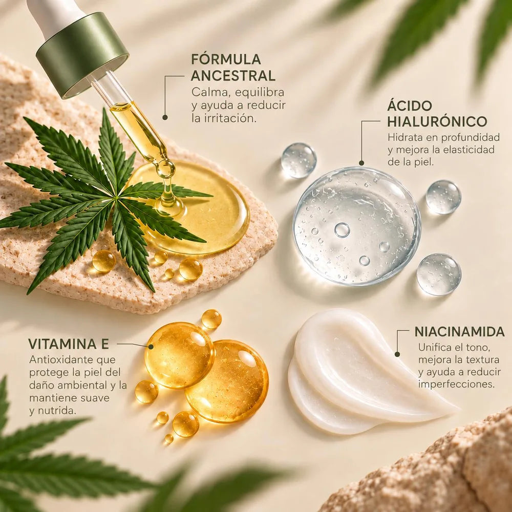 Ingredientes del sérum facial Cannavé